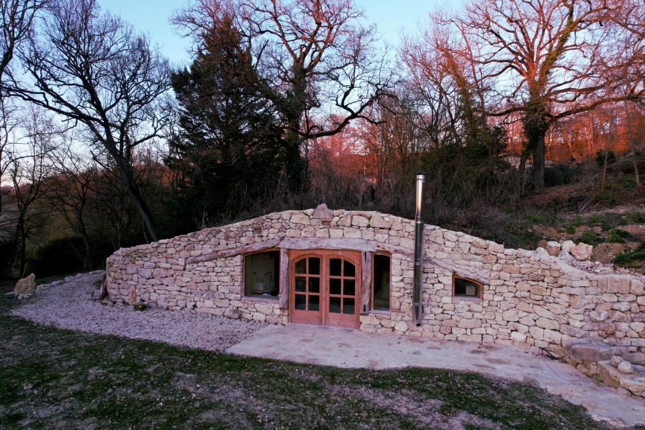 Maison Terre Les Cabanes De Fallot - Sauna Bain-Froid Piscine Naturelle L'isle-Bouzon Eksteriør bilde