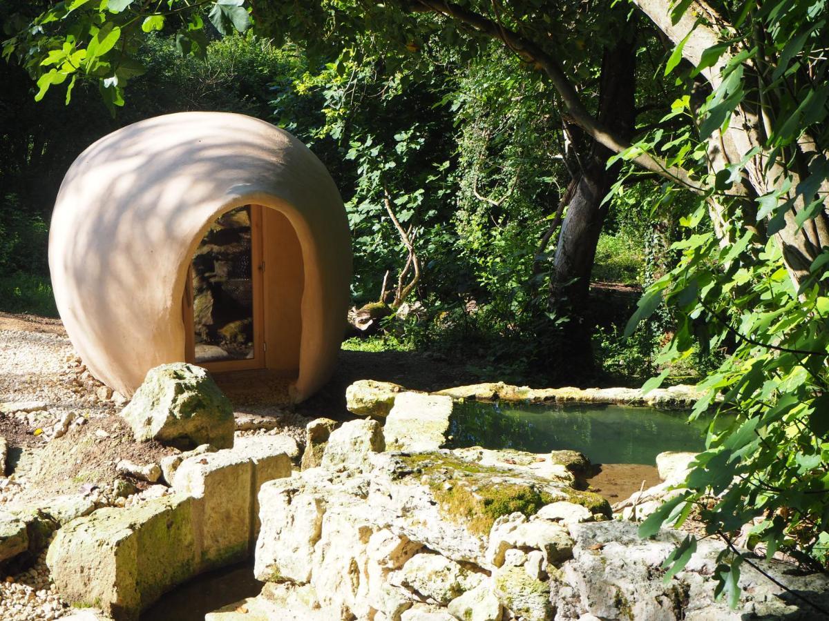 Maison Terre Les Cabanes De Fallot - Sauna Bain-Froid Piscine Naturelle L'isle-Bouzon Eksteriør bilde