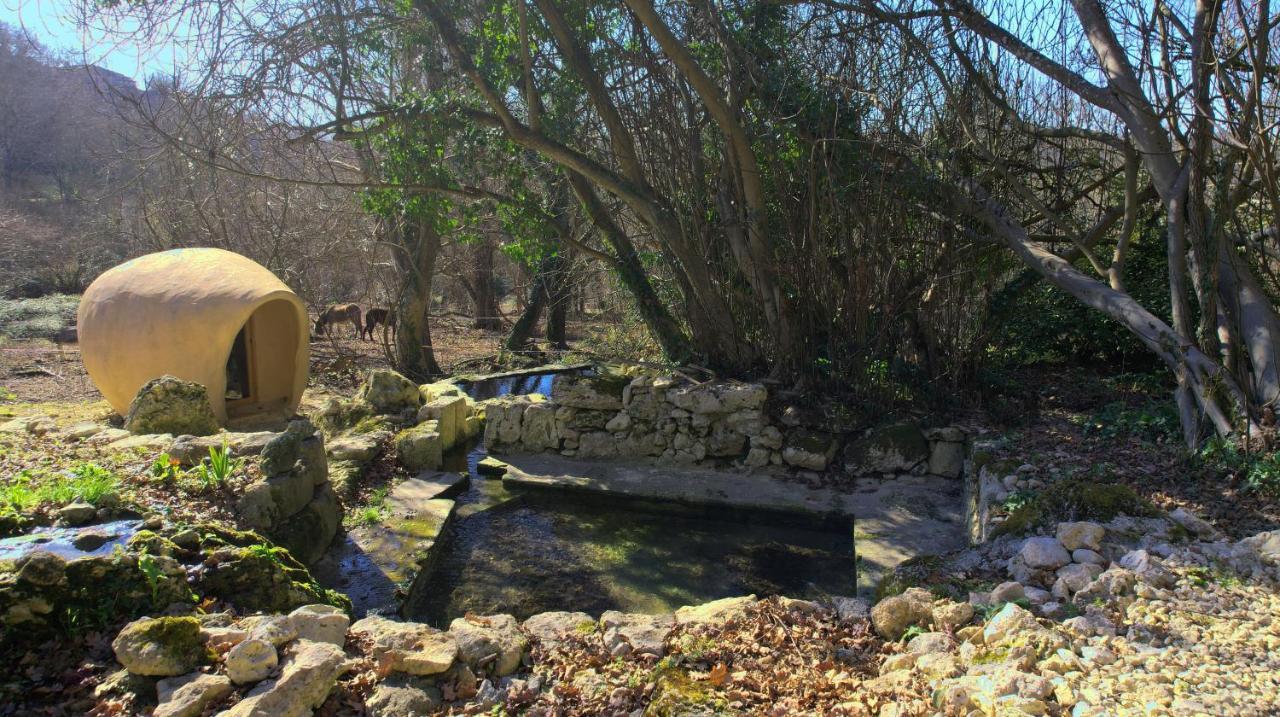 Maison Terre Les Cabanes De Fallot - Sauna Bain-Froid Piscine Naturelle L'isle-Bouzon Eksteriør bilde